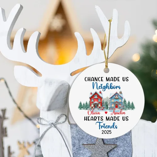 Miniatura 6 de Chance Made Us Neighbors - Adorno de Navidad personalizado para vecino, recuerdo de Navidad personalizado de agradecimiento de vecino, regalos