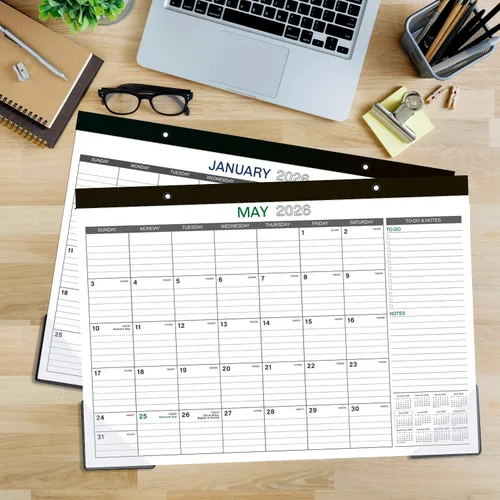 Miniatura 7 de Calendario de escritorio 2026, calendario de escritorio de 17 x 12 pulgadas, enero de 2026 a diciembre de 2026, calendario de 12 meses 2026