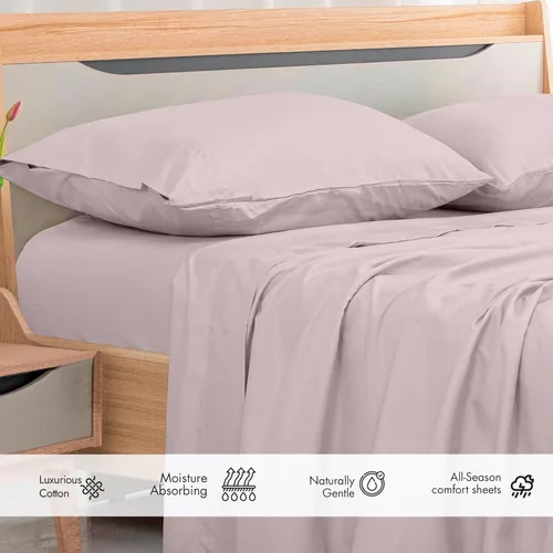 Miniatura 3 de Royale Linens Sábana encimera de 300 hilos 100% algodón peinado de fibra larga - Super suave - Sábanas superiores - Sábana encimera Cal King