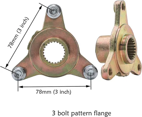Miniatura 8 de Eje vivo de acero de 1 pulgada con ruedas sin cámara de 16 x 8-7 pulgadas, llanta y piñón de cadena, cilindro maestro de freno para Go Kart Quad