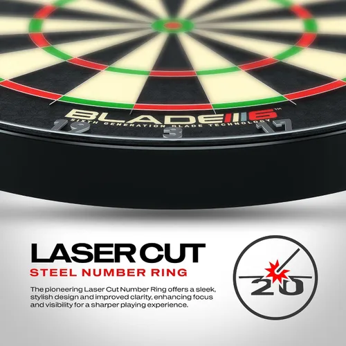 Miniatura 4 de WINMAU Professional Bristle Dartboard - PDC Tournament Board with Official Tournament Specifications - Available in Blade 6 Single, Dual, Triple