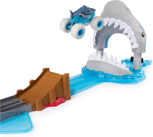 Miniatura 5 de Monster Jam, set de juego oficial de Megalodon Mayhem con camión monstruo fundido a presión exclusivo a escala 1:64
