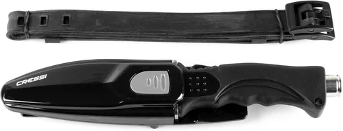 Miniatura 3 de Cressi Skorpion, cuchillo de hoja de acero inoxidable templado ideal para buceo y pesca submarina - Punta puntiaguda y roma Punta Punta Gris
