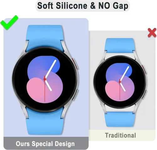 Miniatura 5 de Correas sin huecos compatibles con Samsung Galaxy Watch 7 6 5 4 FE 40mm 44mm/5 Pro 45mm/6 Classic 43mm 47mm/4 Classic 42mm 46mm, Correa de 20mm