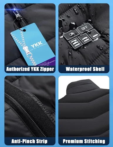 Miniatura 5 de Updated Lightweight Heated Vest for Men - Rechargeable Heating Vest with Large Capacity Battery Pack