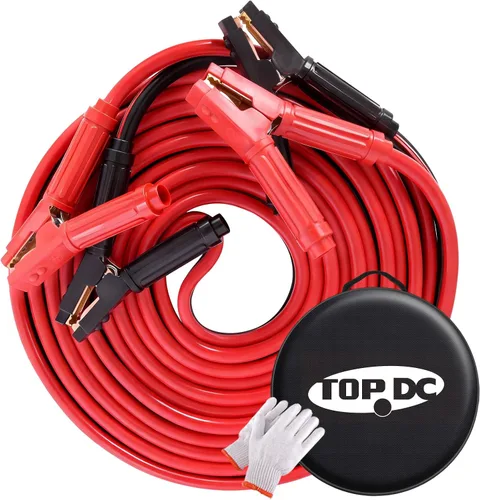 Miniatura 14 de TOPDC Cables de puente resistentes de 1000 amperios para batería de automóvil, cables resistentes para camiones diesel, kit de cables de puente