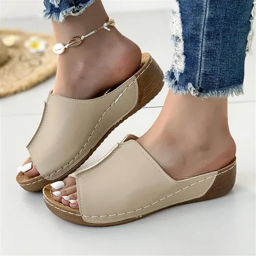 Miniatura 5 de Orthotic Sandals For Women With Arch Support Dressy Casual Summer Orthopedic Slippers Flat Heel Beach Flip Flops Khaki
