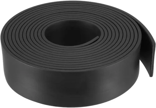 Miniatura 46 de uxcell Tira de sello de goma rectangular maciza, 0.197 in de ancho, 0.118 in de grosor, 3.3 ft de largo, color negro