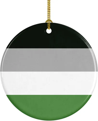 Miniatura 4 de Caroline's Treasures Trigender Pride - Adorno de cerámica para colgar en el árbol de Navidad, para el hogar, Navidad, fiestas, regalo, 3 pulgadas