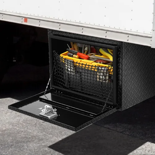 Miniatura 7 de AUTOSAVER88 Cajas de herramientas de 24 pulgadas, organizador de aluminio resistente con placa de diamante, caja de almacenamiento impermeable