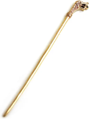 Pinzas de peluquería de bronce nórdico vikingo Fenrir Wolf/Naga serpiente serpiente King Head Hair Styling Pins Chopsticks Barrette Decorativo