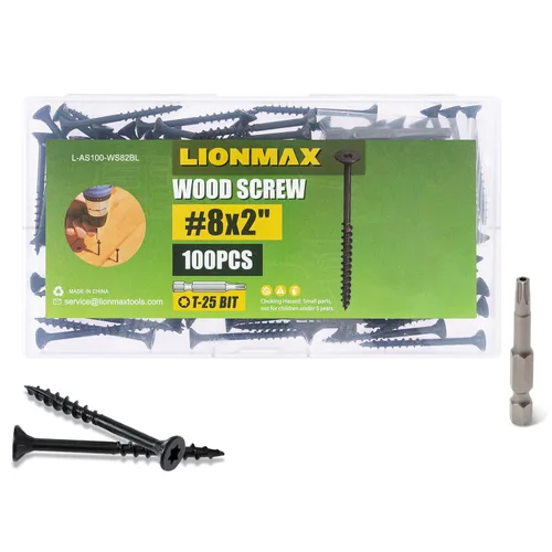 Miniatura 32 de LIONMAX Tornillos para Terraza de 1-5/8 Pulgadas, Tornillos para Madera #8 x 1-5/8", 300 PCS, Resistentes al Óxido, Recubiertos con Epoxi Exterior
