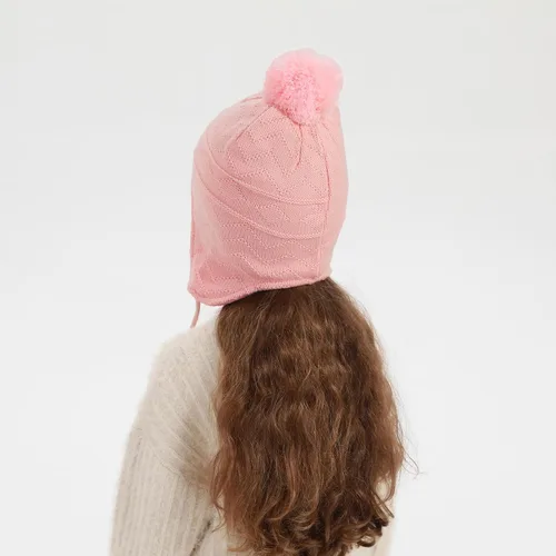 Miniatura 6 de Conjunto de guantes y gorro de invierno para niños, gorro de forro polar cálido, gorro de punto y guantes para niños y niñas