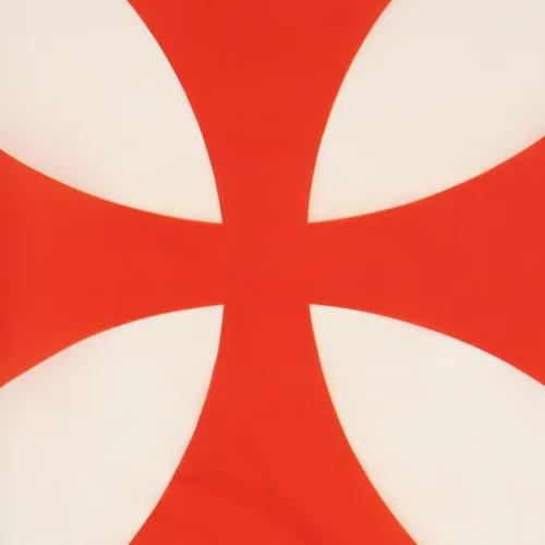 Miniatura 3 de Bandera de la Orden Templaria de 45.7 x 30.5 cm, cordones - Pequeñas banderas católicas de 30 x 45 cm - Bandera de 45.7 x 30.5 cm - AZ FLAG