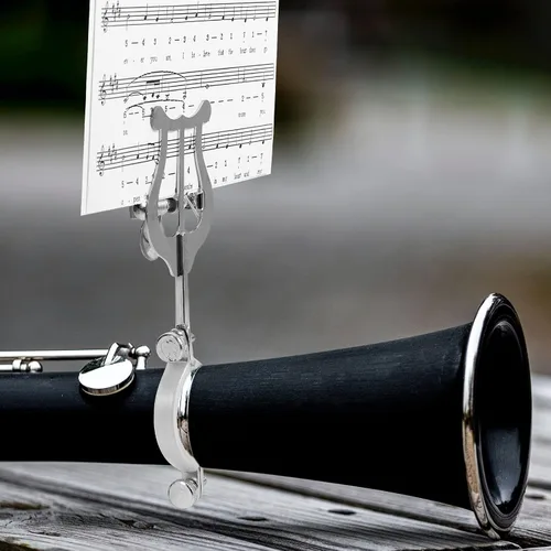 Miniatura 5 de Clip de partituras para clarinete - Soporte para libro de música de lira para principiantes practicando banda de marcha