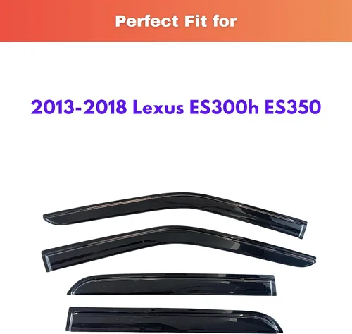 Miniatura 476 de KPY Visor de ventana compatible con Kia Soul 2009-2013, Protector contra lluvia de 4 unidades, deflectores de ventilación de ventana lateral
