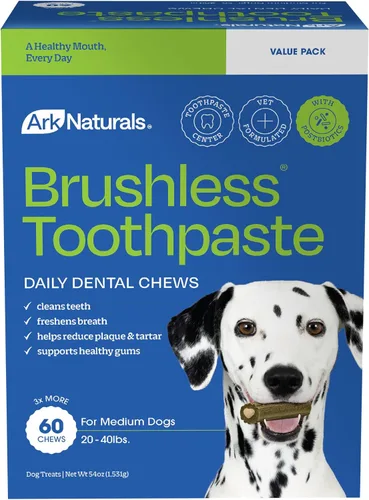 Miniatura 8 de Ark Naturals Pasta Dental Suave Sin Cepillo, Masticables Dentales para Perros de Razas Pequeñas, Refresca el Aliento, Textura Única Ayuda a Reducir
