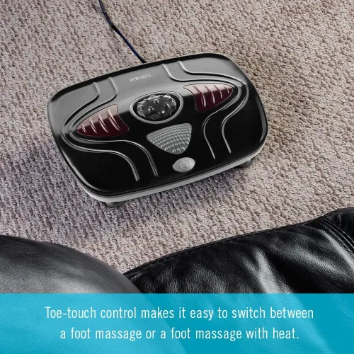 Miniatura 5 de HoMedics Masajeador de pies con vibración: máquina masajeadora de pies portátil con calefacción, calor calmante con sensaciones multipunto y control
