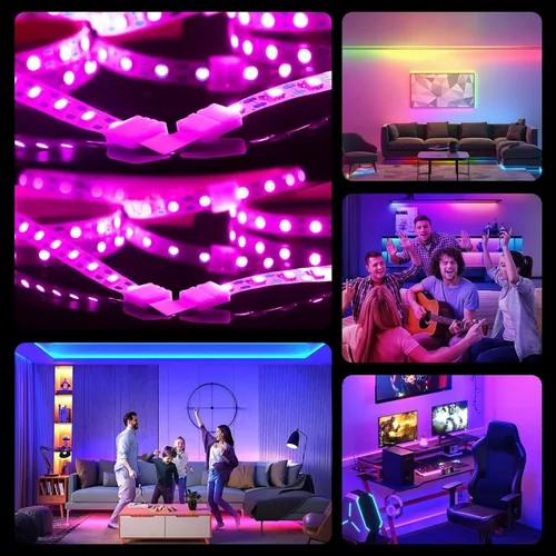 Miniatura 6 de WENHSIN 10 paquetes de conectores LED de 2 pines en forma de L para luces de tira LED de 10 mm de ancho, adaptador de extensión sin cable, sin