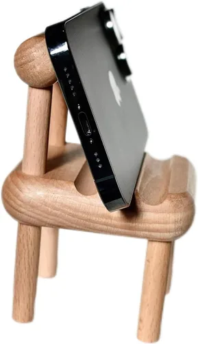 Miniatura 4 de Soporte de madera para teléfono celular, soporte desmontable para teléfono celular, soporte para teléfono inteligente adecuado para todos