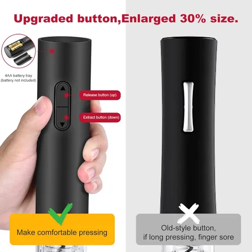 Miniatura 2 de Abrevino eléctrico, sacacorchos automático con cortador de lámina, accesorio de cocina para el hogar, accesorio de vino para amantes del vino