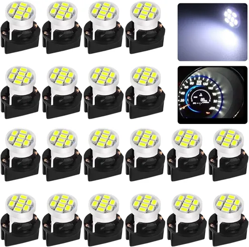 Miniatura 13 de T10 194 168 Bombillas LED azules para instrumentos del panel de control con enchufe de bloqueo giratorio T10, focos LED súper brillantes para panel