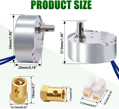 Miniatura 2 de Twidec /Motor eléctrico síncrono de la plataforma giratoria 2.5-3RPM/MIN 50/60Hz 4W CCW/CW AC100~127V Motor de sincronización para torneador