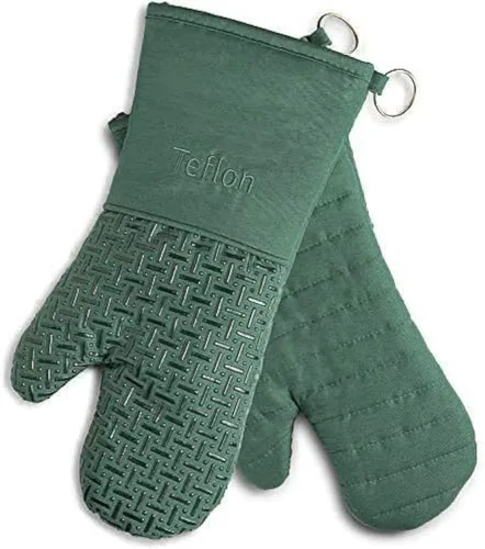 Miniatura 12 de Xlnt - Guantes de silicón antideslizantes para horno, resistentes al calor, con acabado de teflón Eco Elite, con lazo para colgar, ideales para uso