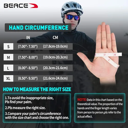 Miniatura 6 de BEACE Guantes de ciclismo, guantes de ciclismo para mujer (brillo nocturno colorido) con pantalla táctil, guantes de entrenamiento de dedo completo