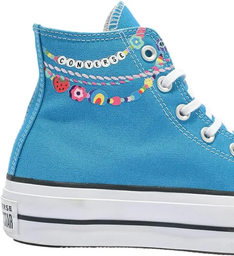 Miniatura 3 de Converse Chuck Taylor BlueEmbroidered Lift Sneakers Mujer Sz 7, Azul