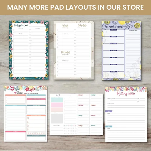Miniatura 7 de bloom daily planners - Bloc de notas semanal para planificar las comidas con imanes para el refrigerador, incluye una «Lista de compras