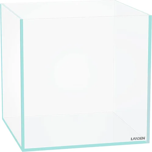 Miniatura 6 de LANDEN 25C 3.7 Galones Cubo Tanque de Acuario Sin Montura de Hierro Bajo, W9.84×D9.84×H9.84 pulg(25x25x25cm) 5mm de Grosor con Almohadilla