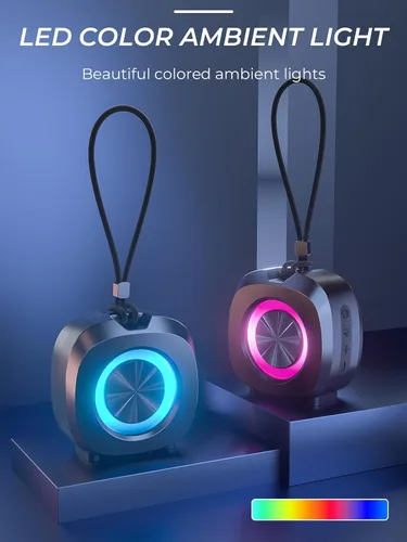 Miniatura 2 de Altavoz Bluetooth Reproductores multimedia portátiles, sonido estéreo claro y fuerte, altavoz inalámbrico de graves profundos con luces TWS IPX5
