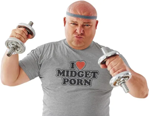 Miniatura 2 de DIRTYRAGZ Camiseta con texto en inglés "I Love Midget Porn" para hombre, camisetas ofensivas inapropiadas para hombres o mujeres, camiseta divertida