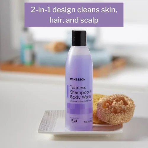 Miniatura 3 de McKesson Champú sin lágrimas y gel de baño con aloe y vitamina E, aroma a lavanda, 8 onzas, 1 unidad