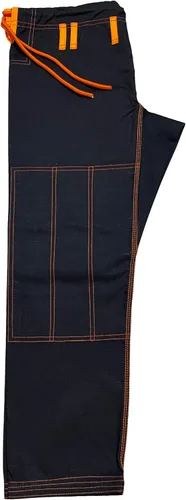 Miniatura 8 de Bjj Gi Con Puntada Naranja Bjj Gi Jiu Jitsu Kimonos Gi 100% Algodón Perl Tejido 450GSM