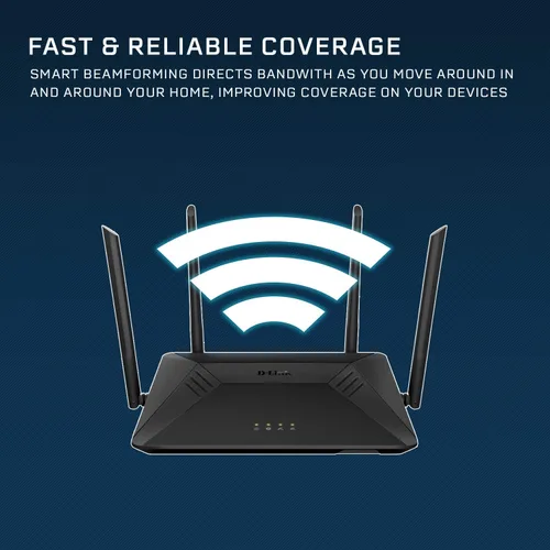 Miniatura 5 de D-Link Enrutador WiFi, AC1750 Internet inalámbrico para transmisión en el hogar Gigabit y juegos, Smart Dual Band MU-MIMO Controles parentales QoS