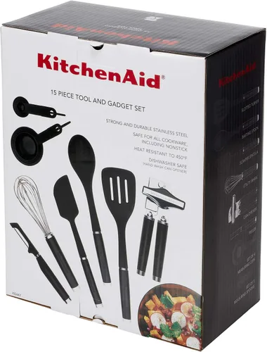 Miniatura 4 de KitchenAid Juego de herramientas y artilugios clásicos, 15 piezas, negro