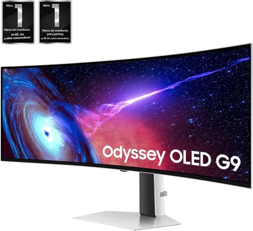 Miniatura 2 de Samsung 49" Odyssey OLED (G93SC) Serie Monitor de juegos curvo con QD-OLED, 240Hz, 0.03ms, DQHD, compatible con G-Sync, AMD FreeSync Premium Pro