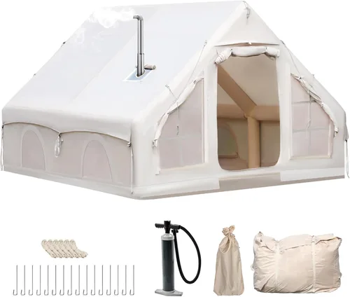 Miniatura 9 de Tienda de campaña inflable, glamping inflable para camping, 4 estaciones de agua y viento Oxford al aire libre inflable tienda de campaña
