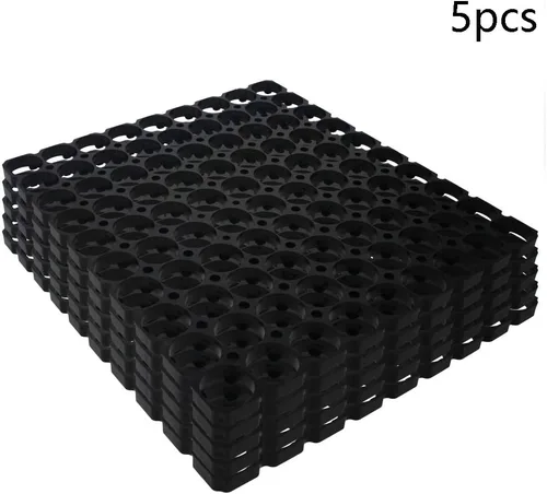Miniatura 5 de Bettomshin 5pcs 9x10 Celda Espaciador Soporte de Batería Soportes Plástico 0.839 in Diámetro del agujero para 21700 Batería de Litio DIY Batería