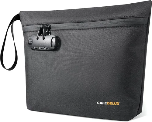 Bolsa a prueba de olores, bolsa a prueba de olores con cerradura de combinación, contenedor duradero a prueba de olores con forro de carbono, bolsa