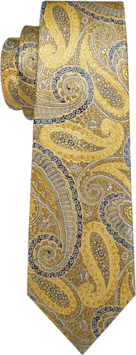 Miniatura 127 de Barry.Wang - Juego de corbata de seda para hombre, diseño de cachemira, pañuelo y gemelos de bolsillo