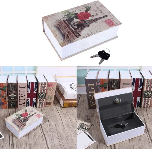 Miniatura 5 de Caja de seguridad secreta de libro de diccionario, caja de depósito oculta, caja de dinero oculta, caja de dinero, caja de seguridad para joyas