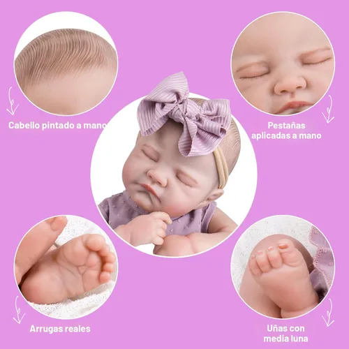 Miniatura 5 de Aori Muñecas Reborn de Bebé Niña Realistas - Muñeca Recién Nacida Realista de 20 Pulgadas con Extremidades Articuladas y Kit de Alimentación, Juego