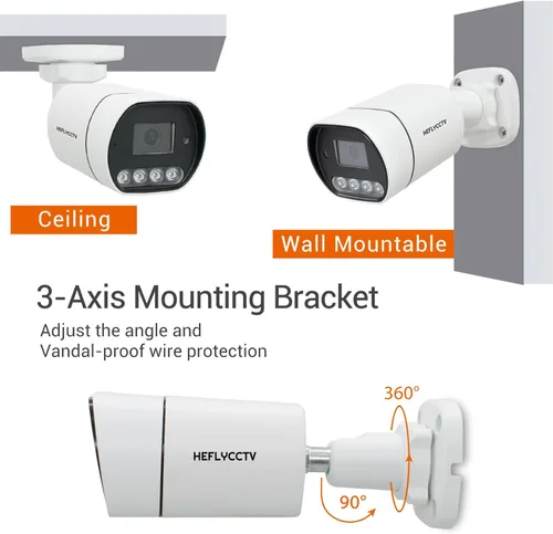 Miniatura 7 de Cámara de seguridad bala 1080 p 2MP 4 en 1 TVI/CVI/AHD/CVBS CCTV analógico cámaras de vigilancia con cable Lente de 0.110 in IP67 impermeable IR