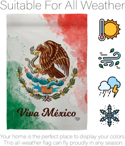 Miniatura 6 de Ornamento Collection Viva México Casa Bandera Pack de Nación Regional Internacional Mundo País Particular Área Decoración Banner Pequeño Jardín