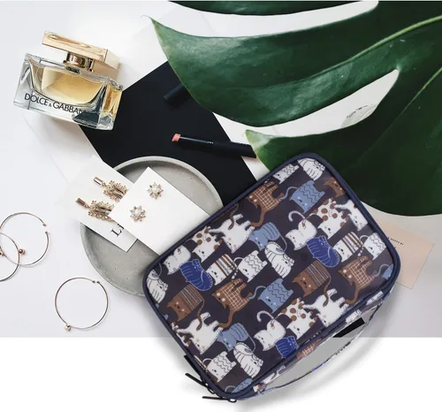 Miniatura 7 de Teamoy Estuche organizador de joyas de viaje, soporte para bolsa de almacenamiento para collares, aretes, anillos, reloj y más, alta capacidad