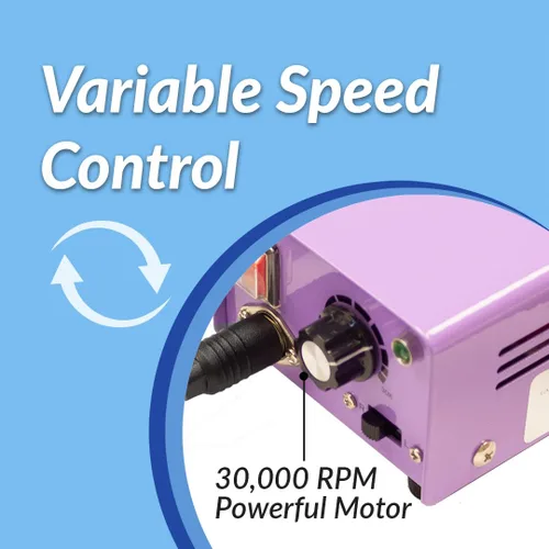 Miniatura 3 de Medicool Pro Power 30K Taladro eléctrico con lima de uñas eléctrica de 30,000 RPM para manicura y pedicura con kit de brocas, 1 paquete