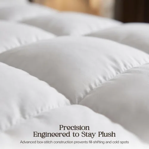 Miniatura 9 de Edredones de Utopia Bedding tamaño Queen, inserto de edredón para todas las estaciones, edredón acolchado alternativo con costura de punto de caja
